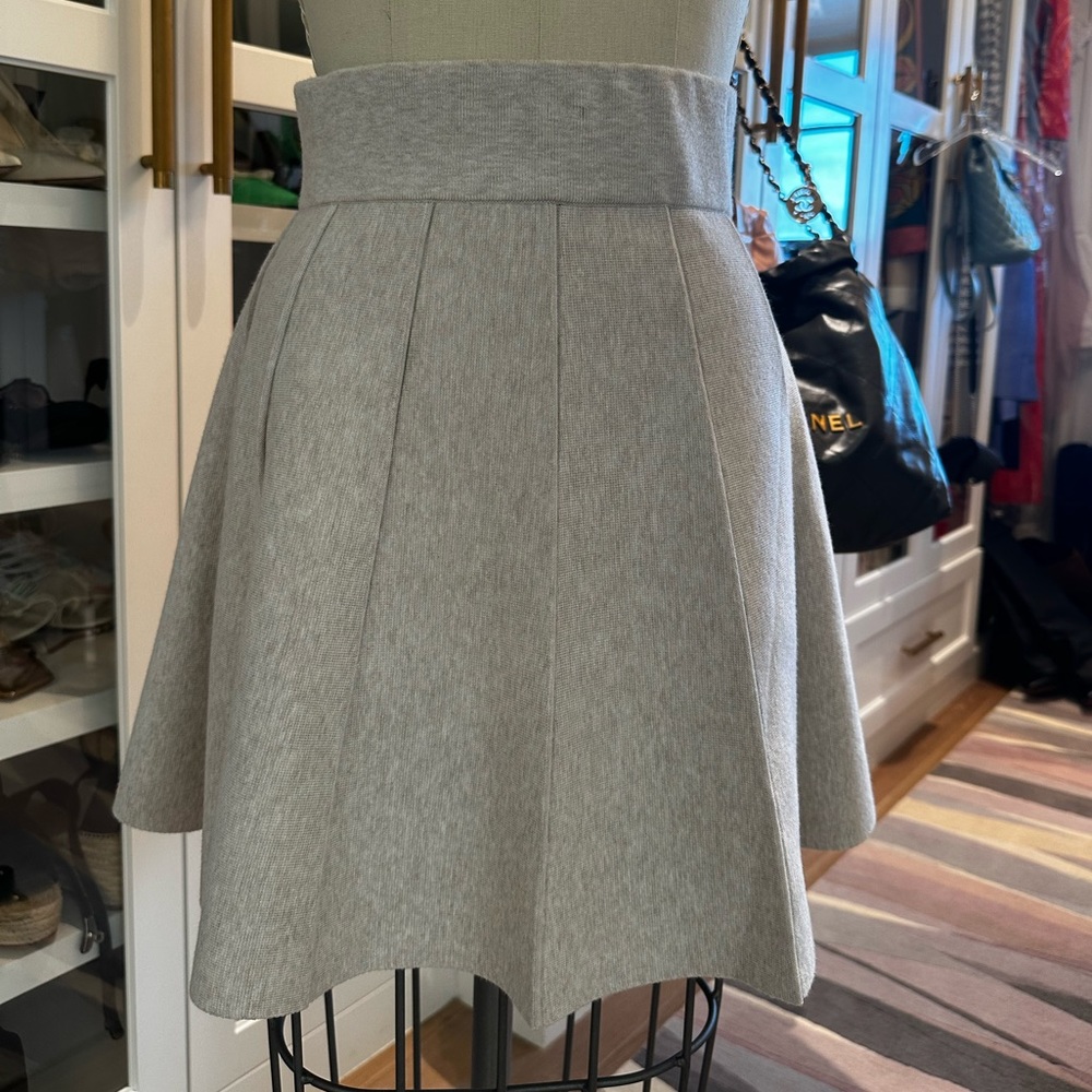 Club Monaco Knit Skirt Beige/Gray Size Small